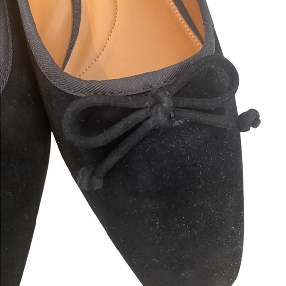 Talbots Womens Sueded Leather Block Heel Black Pumps - Picture 2 of 8